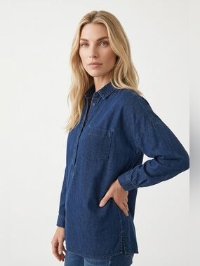 Denim blouse 100% cotton